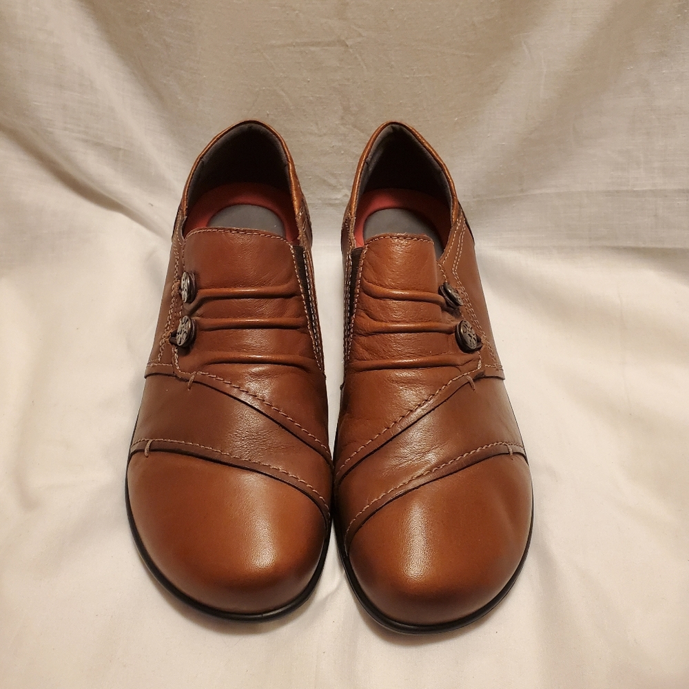 Atrai Brown Leather Women's Shoes Size 41 Like New Made in Portugal